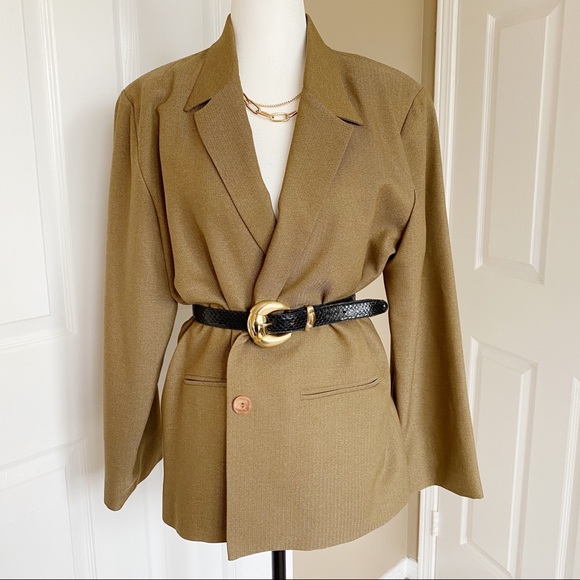 Vintage Jackets & Blazers - Vintage Oversized Caramel Blazer